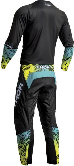 Combo Moto Tricou + Pantaloni Copii Sector Racewear Atlas Black/Teal 23