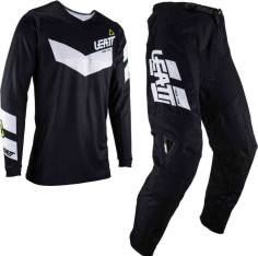 Combo Tricou + Pantaloni Ride Kit Moto 3.5 Black/White