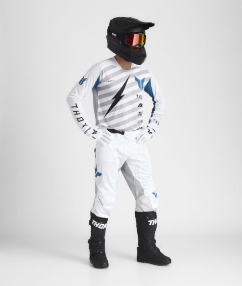 Combo Tricou + Pantaloni Thor Launchmode Vented Raid White/Gray