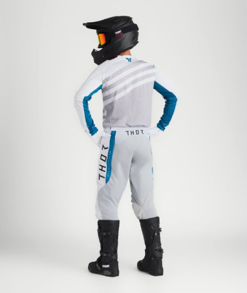 Combo Tricou + Pantaloni Thor Launchmode Vented Raid White/Gray
