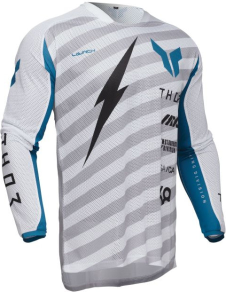 Combo Tricou + Pantaloni Thor Launchmode Vented Raid White/Gray