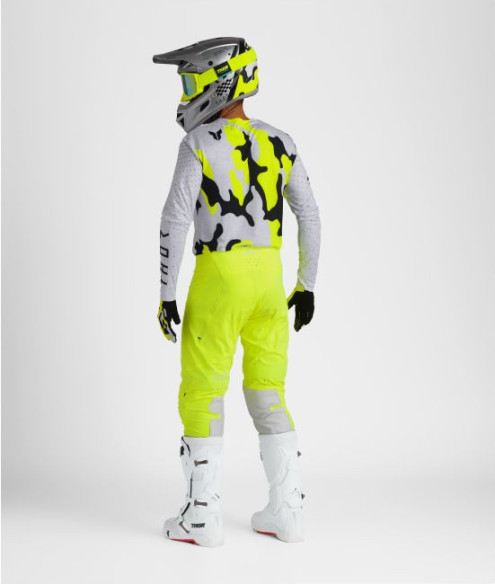 Combo Tricou + Pantaloni Thor Sportmode Riot White/Acid