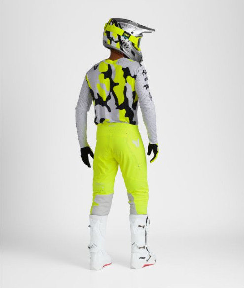 Combo Tricou + Pantaloni Thor Sportmode Riot White/Acid