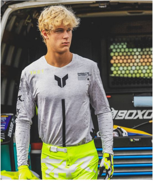 Combo Tricou + Pantaloni Thor Sportmode Riot White/Acid