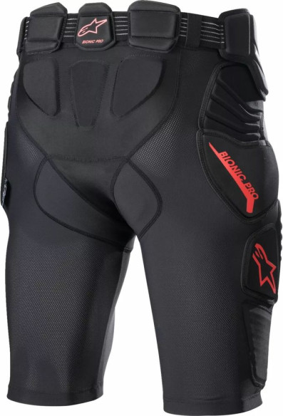 Pantaloni Protectie Moto Bionic Pro Short Black/Red