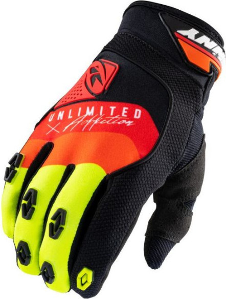Manusi Moto MX Safety Black Red Orange 2021