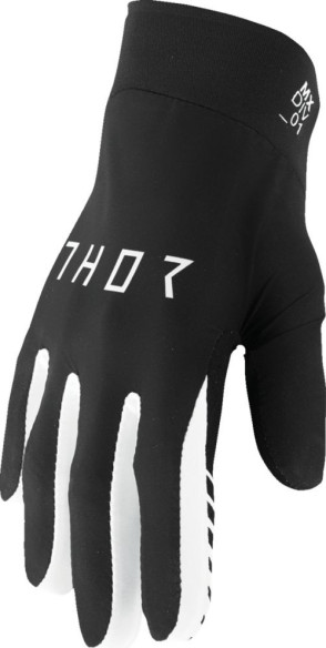 Manusi Moto MX/Enduro Agile Solid Black/White 24