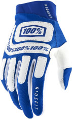 Manusi Moto MX/Enduro Ridefit White-Blue 10010-00033