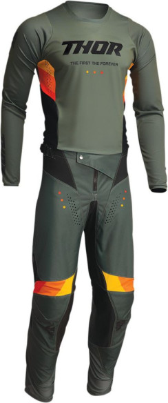 Pantaloni Enduro Pulse React Army/Black