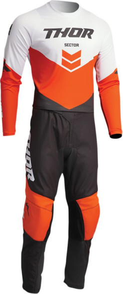 Pantaloni Enduro Sector Chev Charcoal/Red Orange