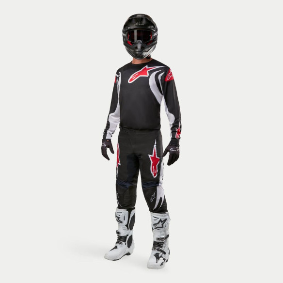 Pantaloni Moto Enduro/MX Fluid Lucent Black/White/Red 24
