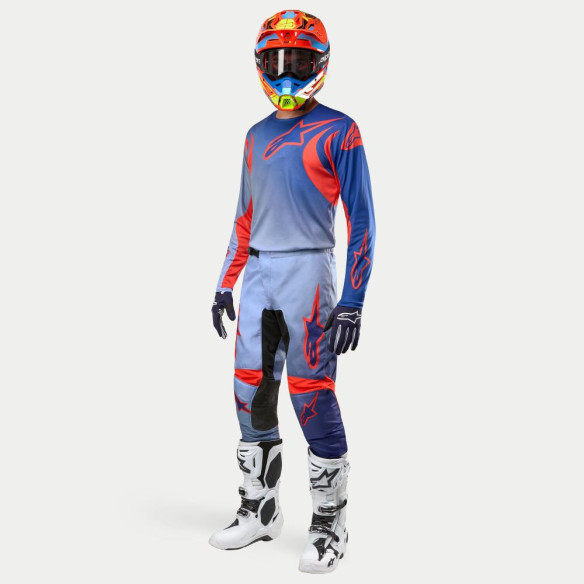 Pantaloni Moto Enduro/MX Fluid Lucent Blue Ram/Hot Orange 24