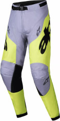 Pantaloni Moto MX/Enduro Racer Veil Grey/Yellow