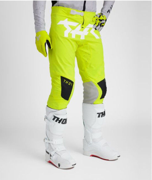 Pantaloni Moto MX/Enduro Sportmode Riot White/Acid 25