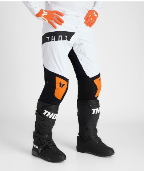 Pantaloni Moto MX/Enduro Sportmode Rogue White/Orange 25