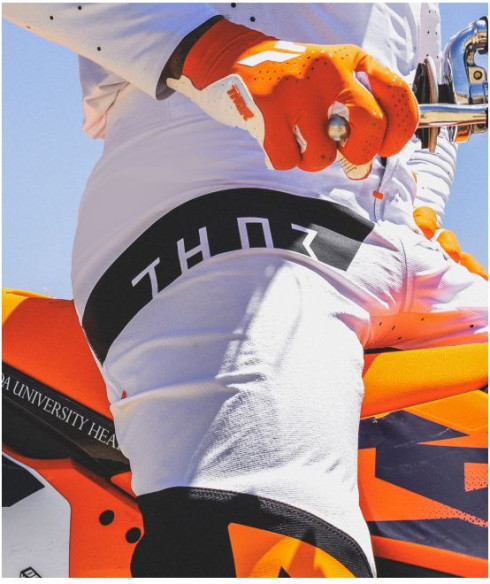 Pantaloni Moto MX/Enduro Sportmode Rogue White/Orange 25