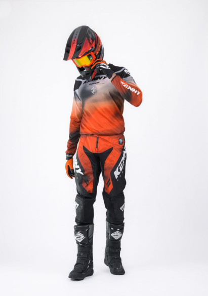 Pantaloni Moto MX/Enduro Force Fog Black/Orange/White 25