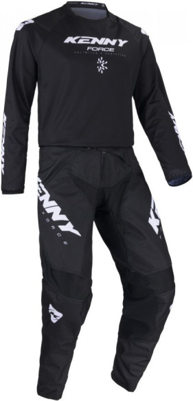 Pantaloni Moto MX/Enduro Force Fog Black/White 25