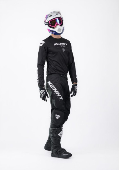 Pantaloni Moto MX/Enduro Force Fog Black/White 25