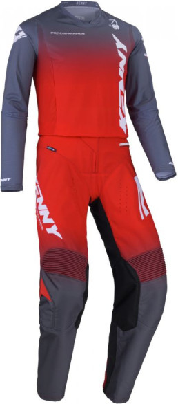 Pantaloni Moto MX/Enduro Performance Gradient Grey/Red/White/Black 25
