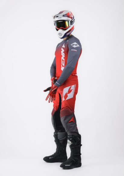 Pantaloni Moto MX/Enduro Performance Gradient Grey/Red/White/Black 25