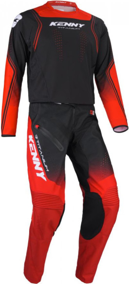 Pantaloni Moto MX/Enduro Titanium Black/Red 25