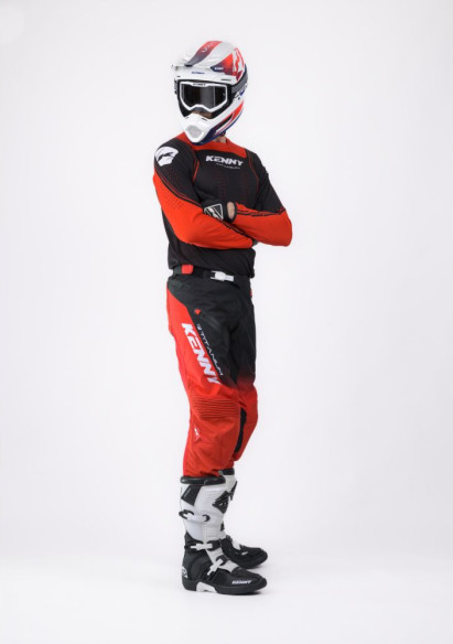 Pantaloni Moto MX/Enduro Titanium Black/Red 25