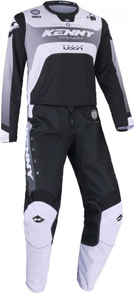 Pantaloni Moto MX/Enduro Track Focus Black/White/Grey 25