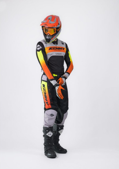 Pantaloni Moto MX/Enduro Track Focus Black/Grey/Red/Yellow 25