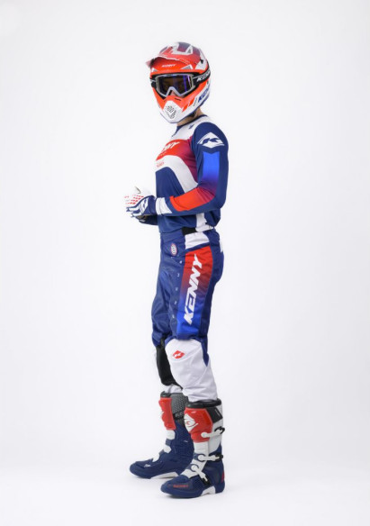 Pantaloni Moto MX/Enduro Track Focus Patriot Blue/Red/White 25