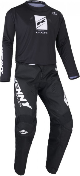 Pantaloni Moto MX/Enduro Track Raw Black/White 25