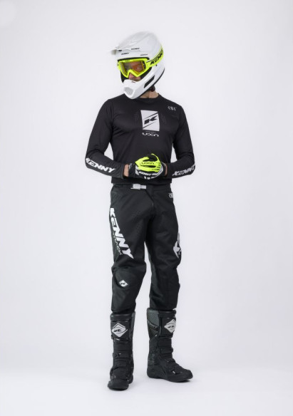 Pantaloni Moto MX/Enduro Track Raw Black/White 25