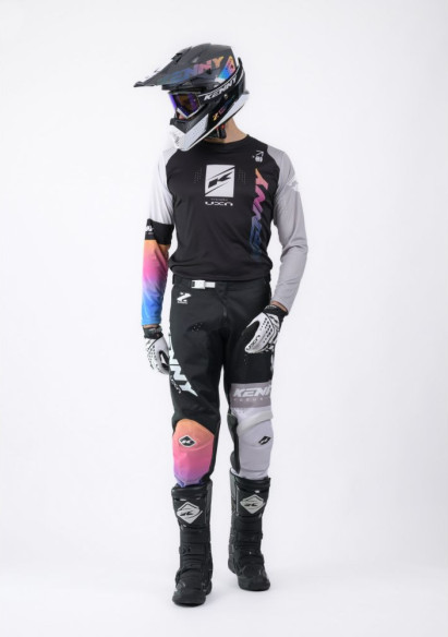 Pantaloni Moto MX/Enduro Track Zoom Black/White/Blue/Pink 25