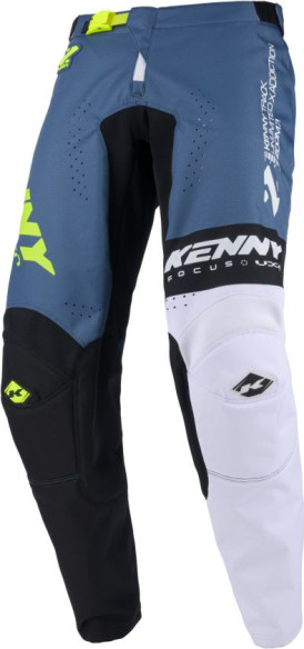 Pantaloni Moto MX/Enduro Track Zoom Petrol Blue/Black/Yellow/White 25