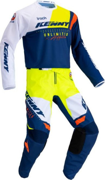 Tricou Enduro Track Focus Navy Neon Yellow
