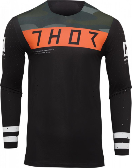 Tricou Enduro Prime Status Black/Camouflage/Orange