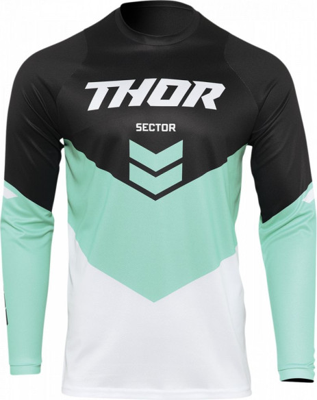 Tricou Enduro Sector Chev Black/Mint