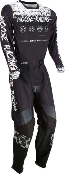 Tricou Enduro M1 Black/White