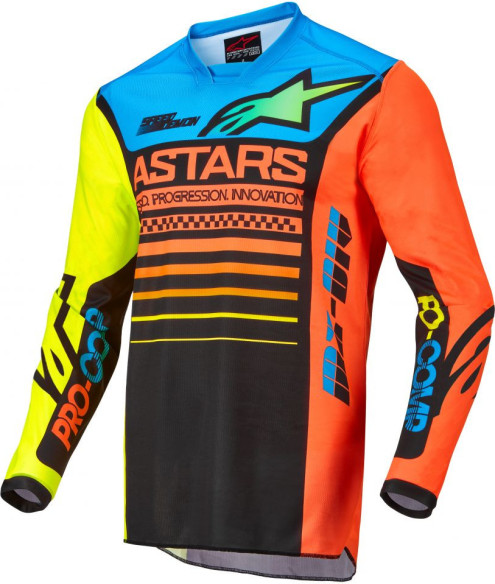 Tricou Enduro Racer Compass Blk/Yl/Cor