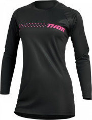 Tricou Enduro Dama Sector Minimal Black/Pink