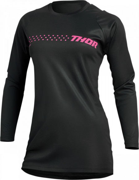 Tricou Enduro Dama Sector Minimal Black/Pink