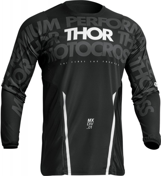 Tricou Moto Enduro Pulse Mono Black/White 23