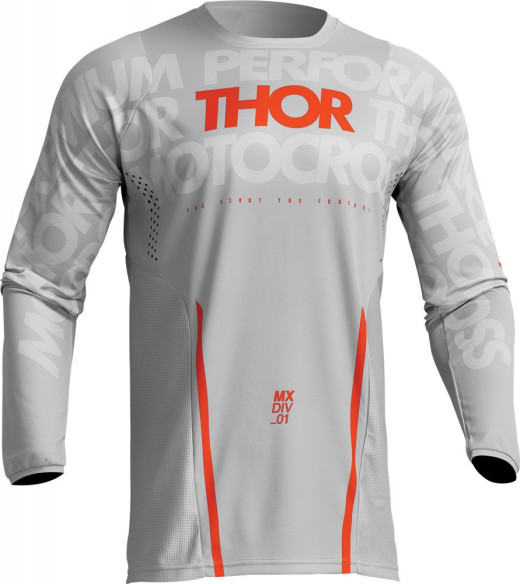 Tricou Moto Enduro Pulse Mono Gray/Orange 23