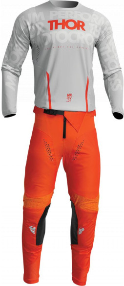 Tricou Moto Enduro Pulse Mono Gray/Orange 23