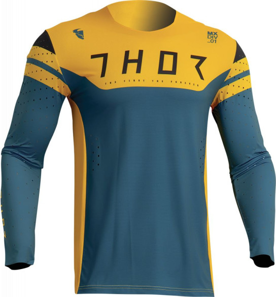Tricou Moto Enduro Prime Rival Teal/Yellow 23