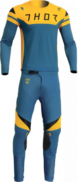 Tricou Moto Enduro Prime Rival Teal/Yellow 23