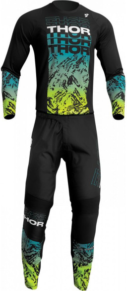 Tricou Moto Enduro Sector Atlas Black/Teal 23