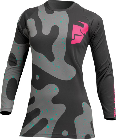 Tricou Moto Enduro Dama Sector Disguise Gray/Flo Pink 23