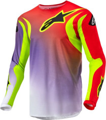 Tricou Moto Enduro/MX Fluid Lucent White/Red/Yellow 24