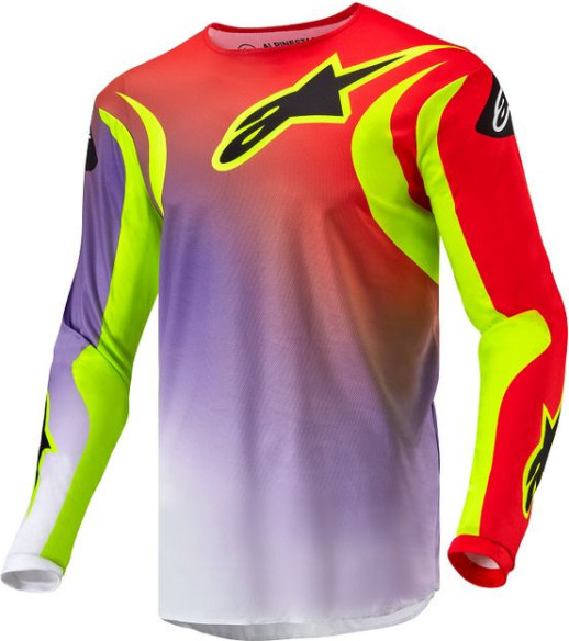 Tricou Moto Enduro/MX Fluid Lucent White/Red/Yellow 24